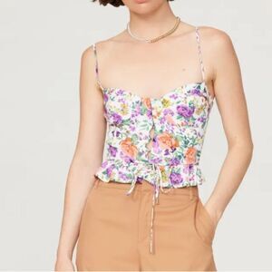 AFRM Perez Tank Top Purple Green XS